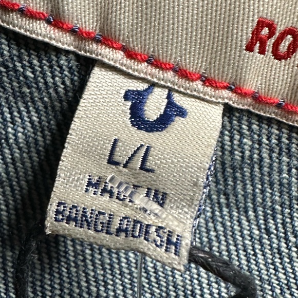 True Religion Mens Classic Denim Trucker Jacket Size‎ Large Chief Keef Sematary - Picture 15 of 16